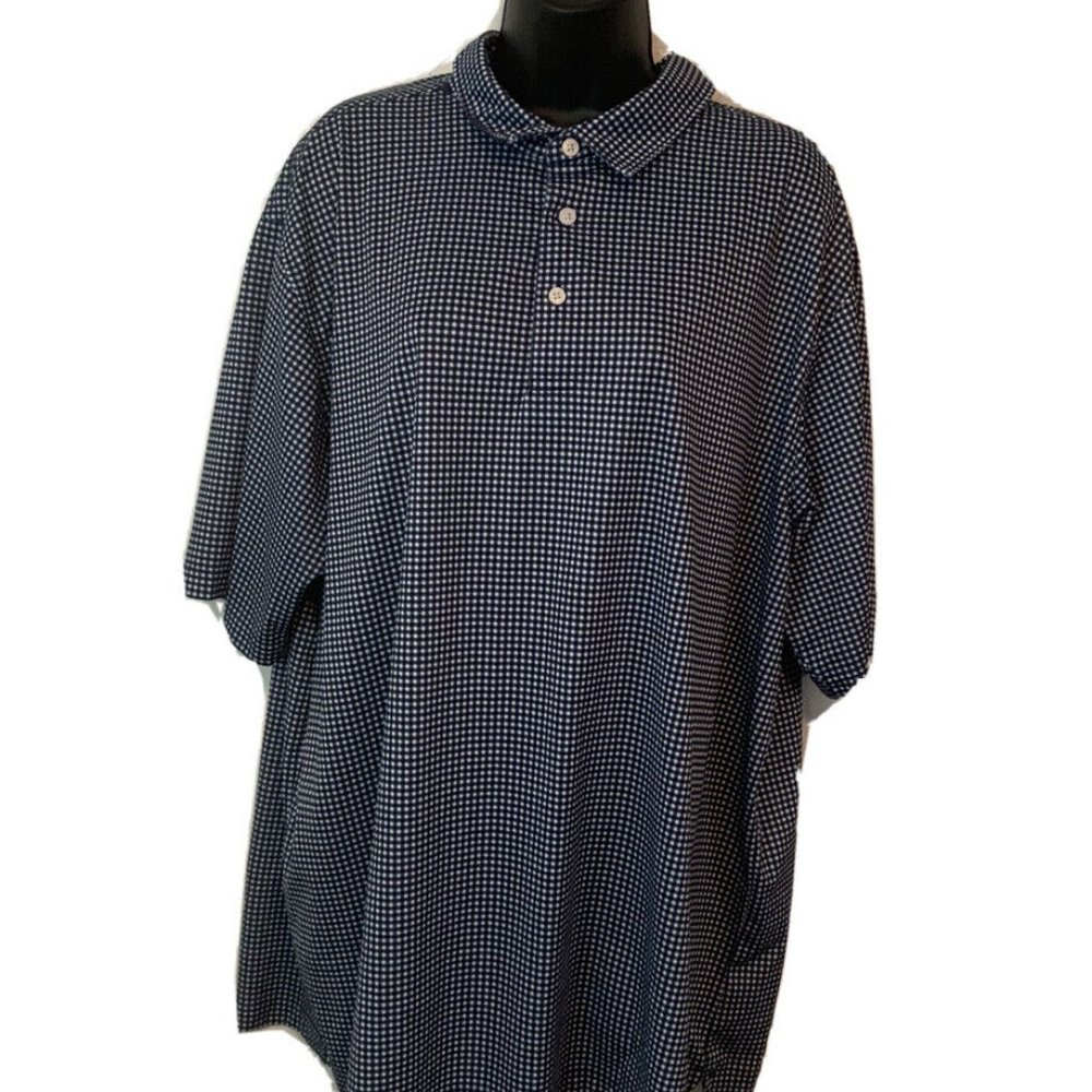 Men's Walter Hagen Essentials Short Sleeve Golf Polo Shirt Blue White XXL